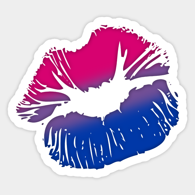 Bisexual Big Kissing Lips Bisexual Sticker Teepublic